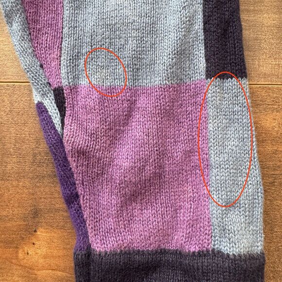 Vintage BP Design Purple Full Zip Ugly Christmas Sweater Snowman Size XL Holiday - Picture 9 of 9